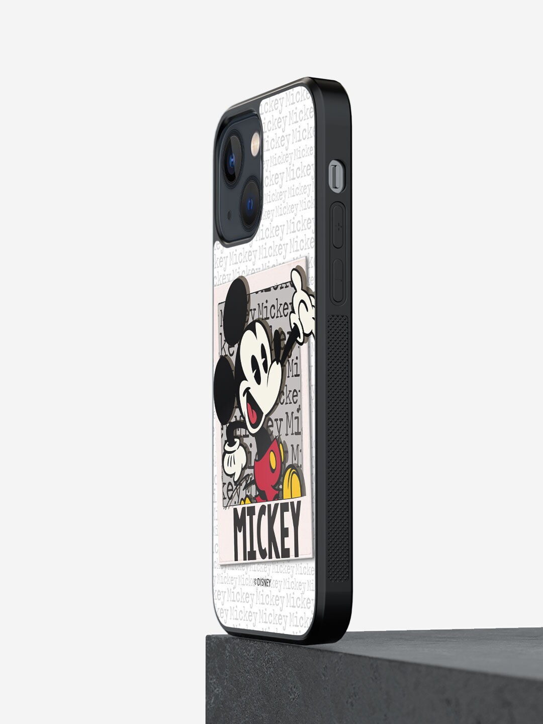 

macmerise Black & White Mickey Mouse Printed iPhone 13 Bumper Case