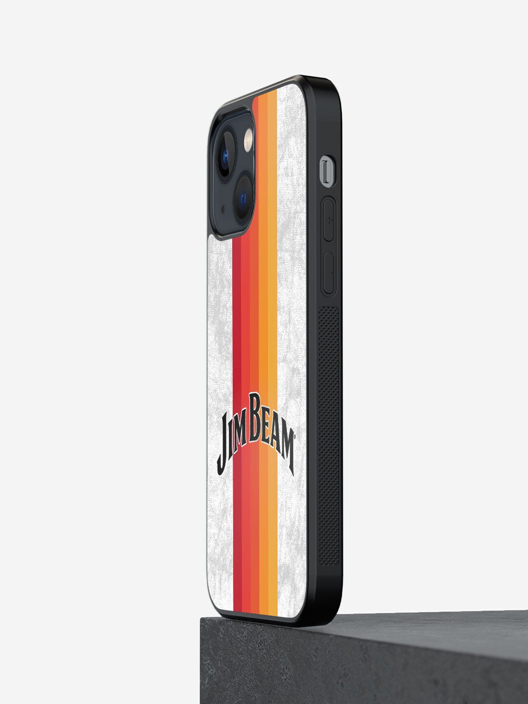 

macmerise White & Red Printed Jim Beam Sun rays Stripes iPhone 13 Phone Back Case