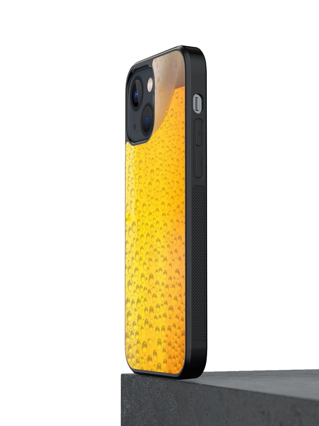

macmerise Yellow Printed Chug It Design iPhone 13 Bumper Phone Back Case