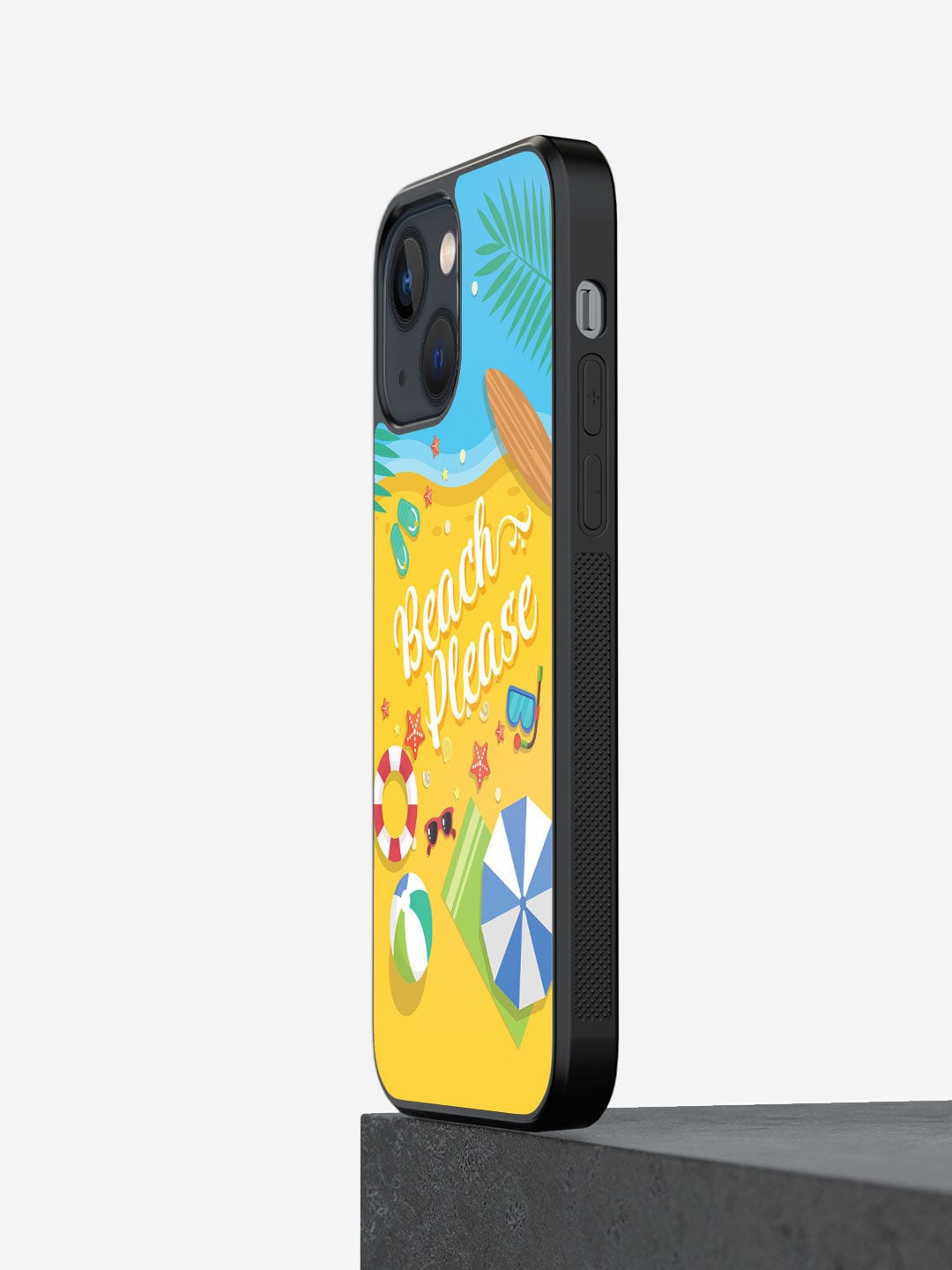 

macmerise Blue & yellow Printed Beach Please Design iPhone 13 Phone Back Case