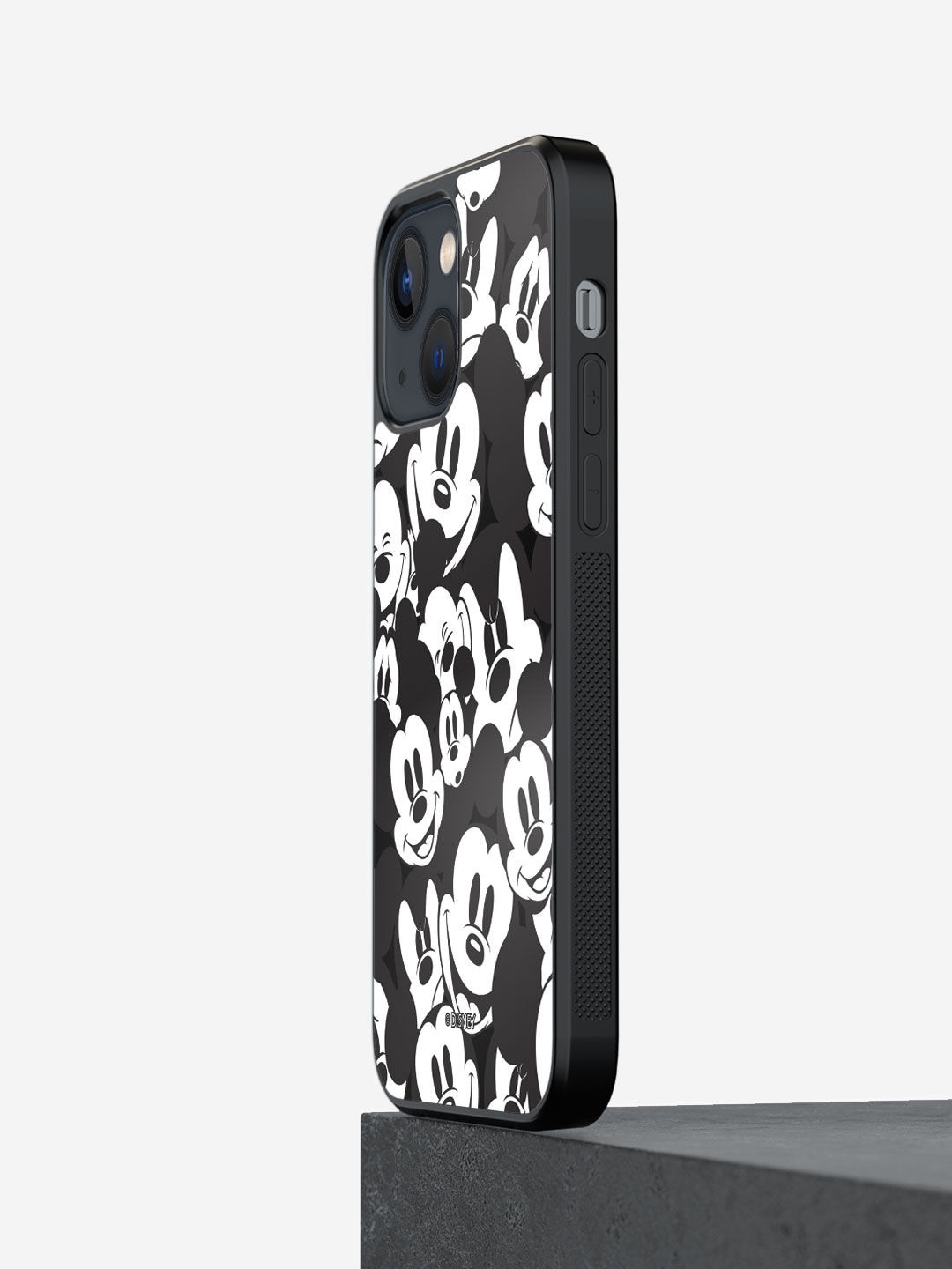 

macmerise Black & White Mickey Smileys Design iPhone 13 Bumper Phone Back Case