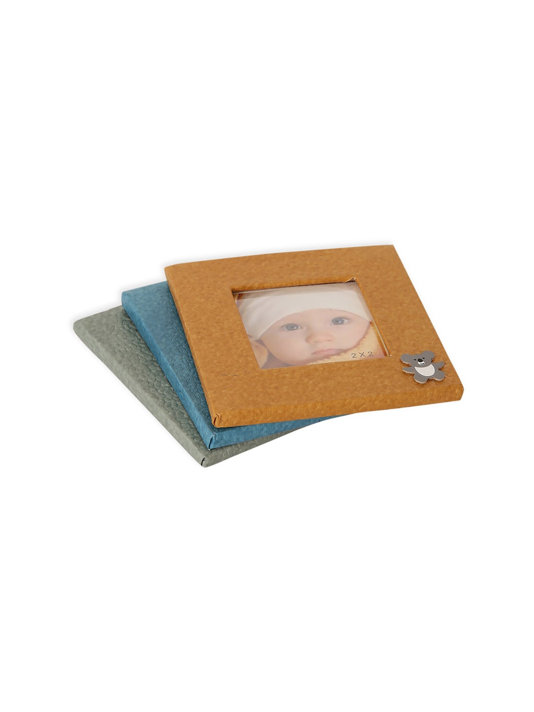 

MiArcus Set Of 3 Magnetic Picture Frame, Brown