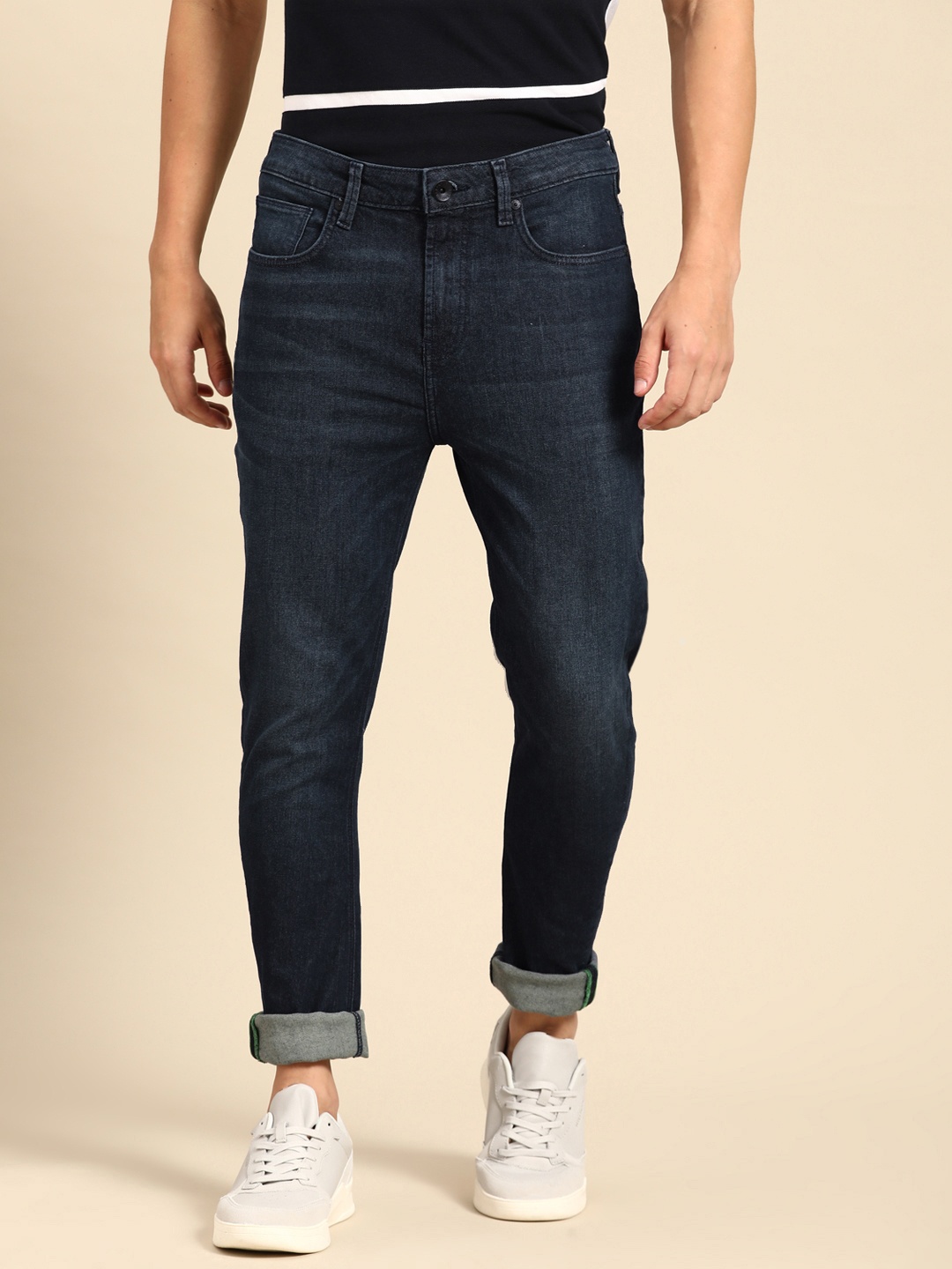 

United Colors of Benetton Men Carrot Fit Jeans, Navy blue