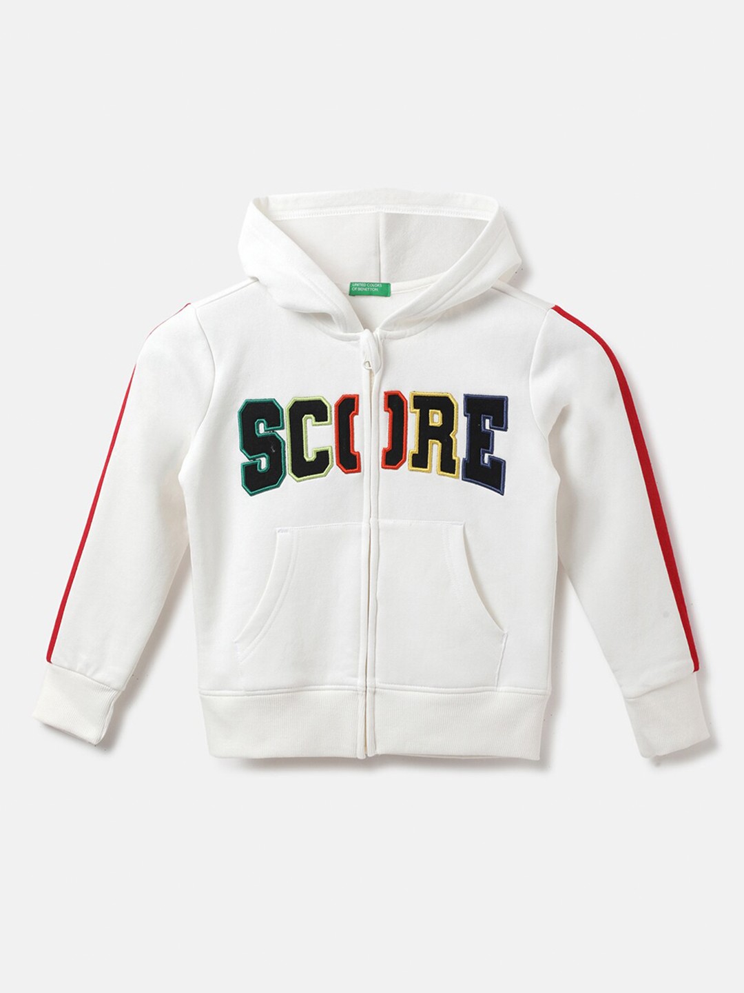

United Colors of Benetton Boys White Embroidered Sweatshirt