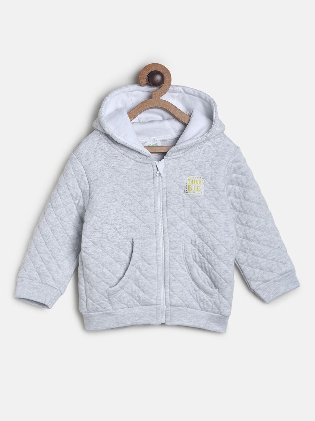 

MINI KLUB Boys Grey Lightweight Bomber Pure Cotton Jacket