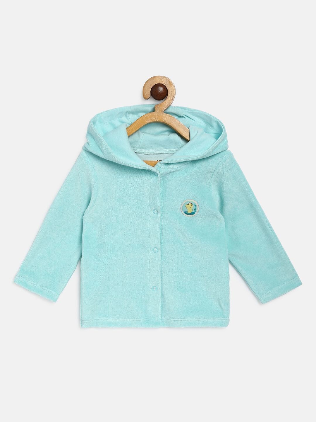 

MINI KLUB Girls Turquoise Blue Lightweight Hooded Tailored Jacket