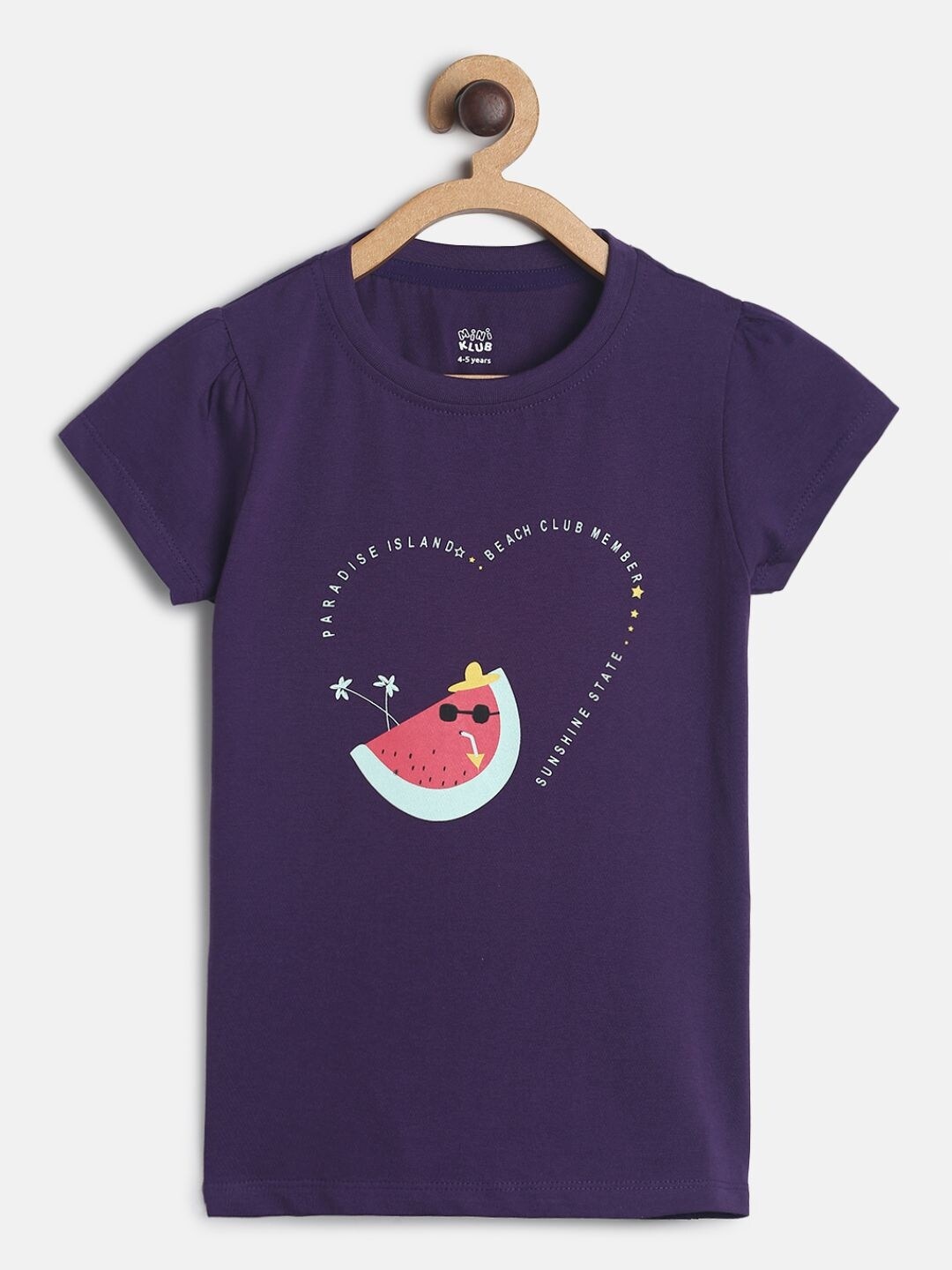 

MINI KLUB Girls Printed Top, Purple