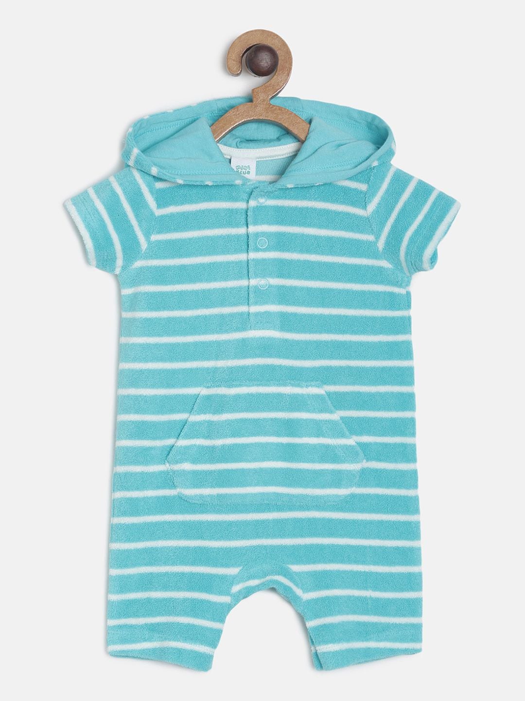 

MINI KLUB Infant Boys Turquoise Blue Striped Rompers