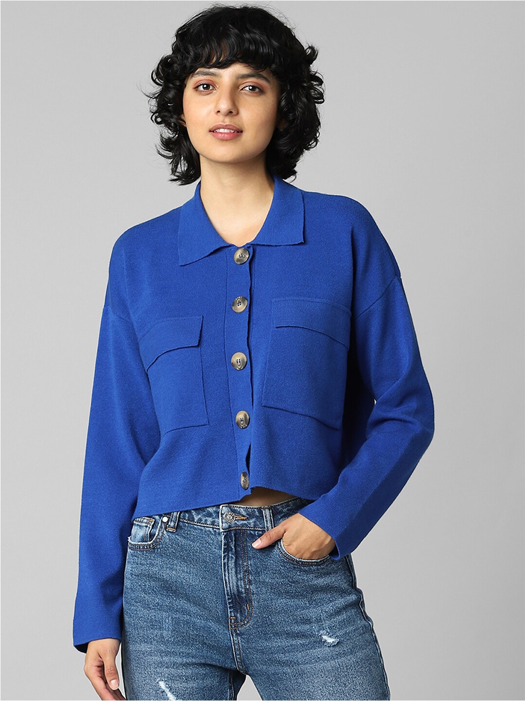 

ONLY Women Blue Casual Shirt