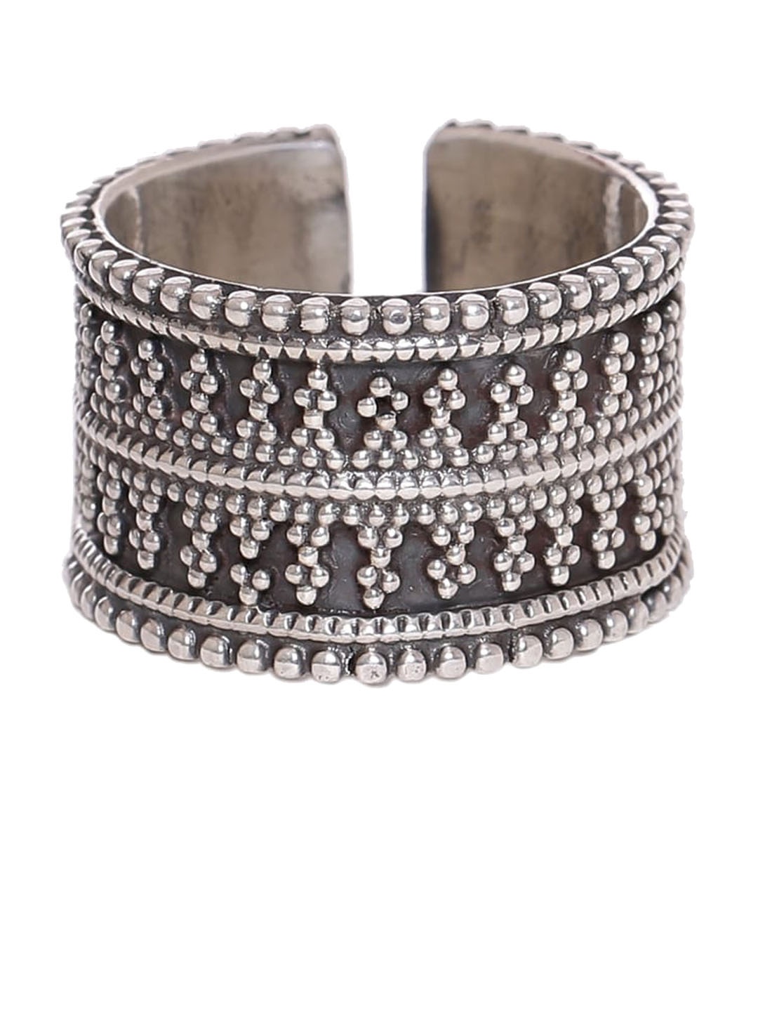 

ADORN by Nikita Ladiwala Oxidised Silver Finger Ring