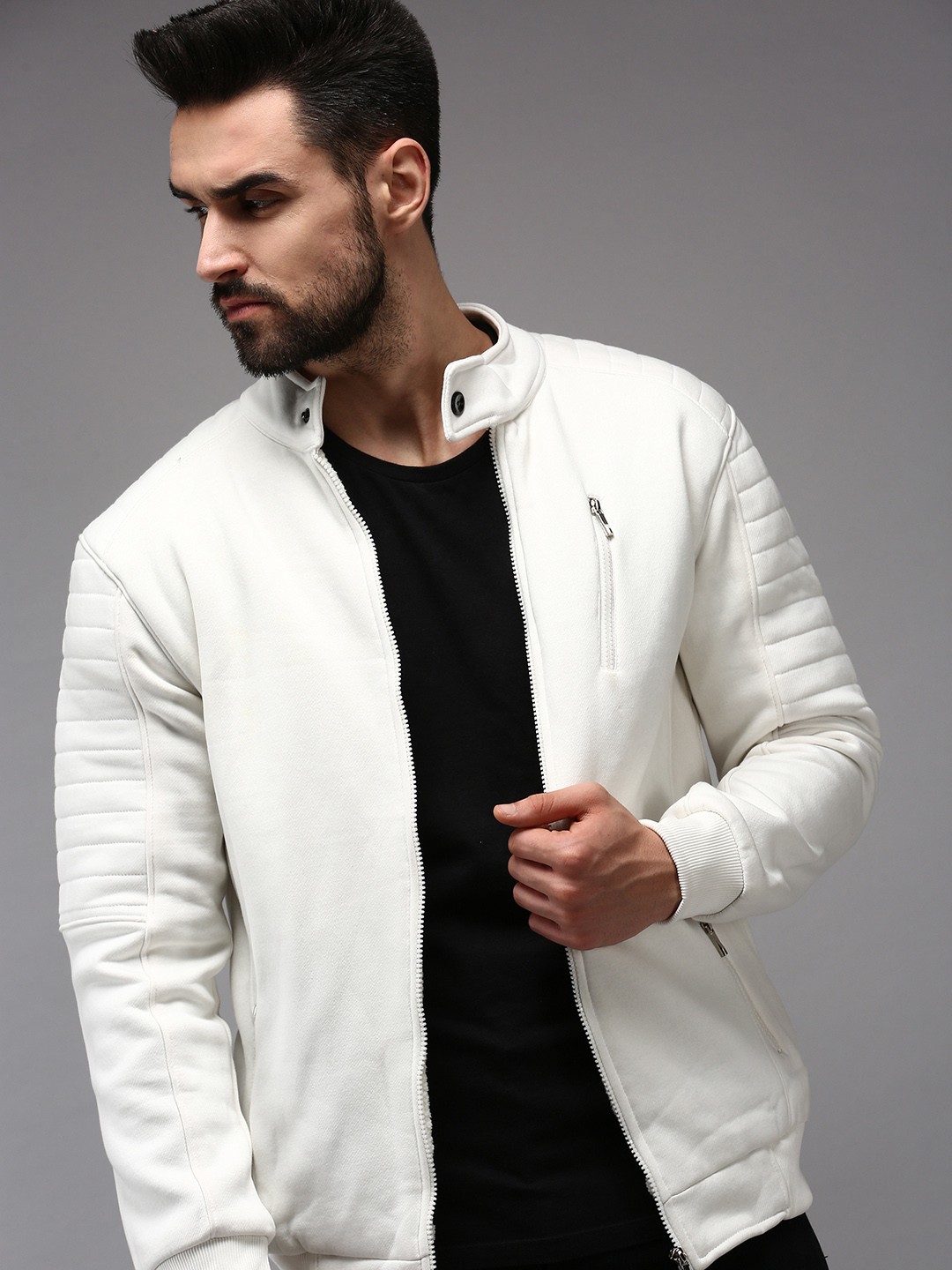 

SHOWOFF Men White Cotton Sweatshirt