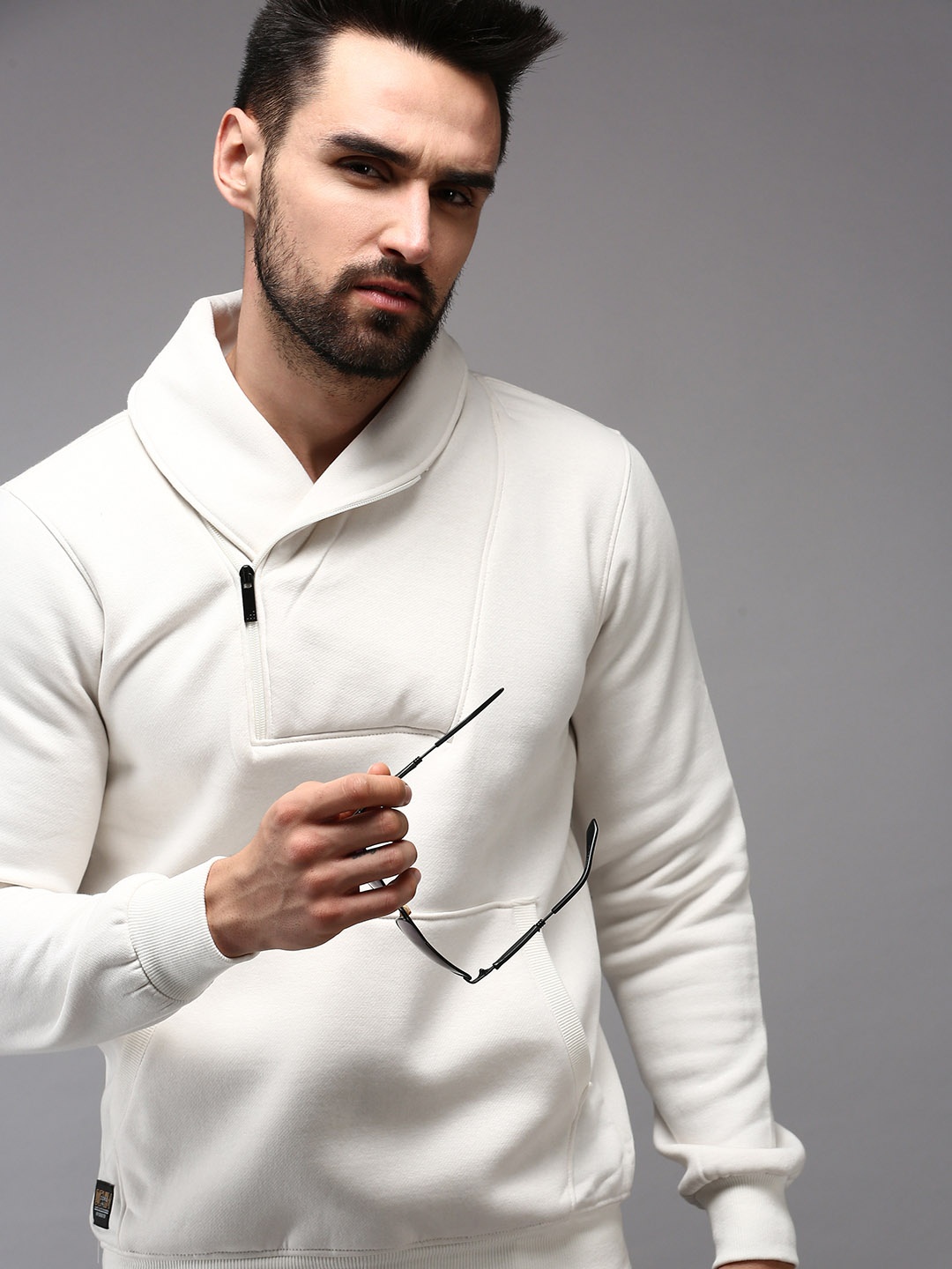

SHOWOFF Men White Cotton Sweatshirt