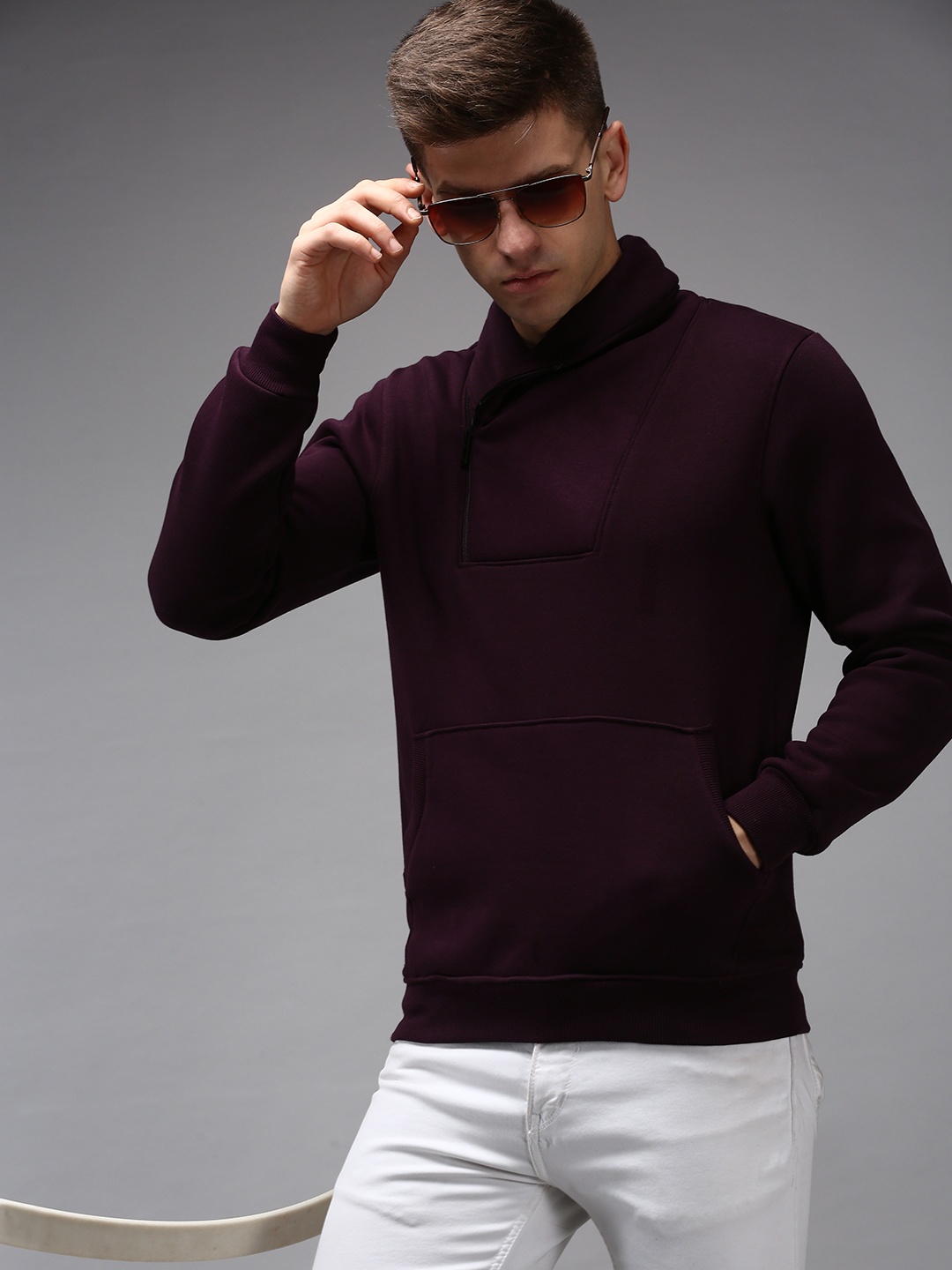 

SHOWOFF Men Violet Cotton Sweatshirt