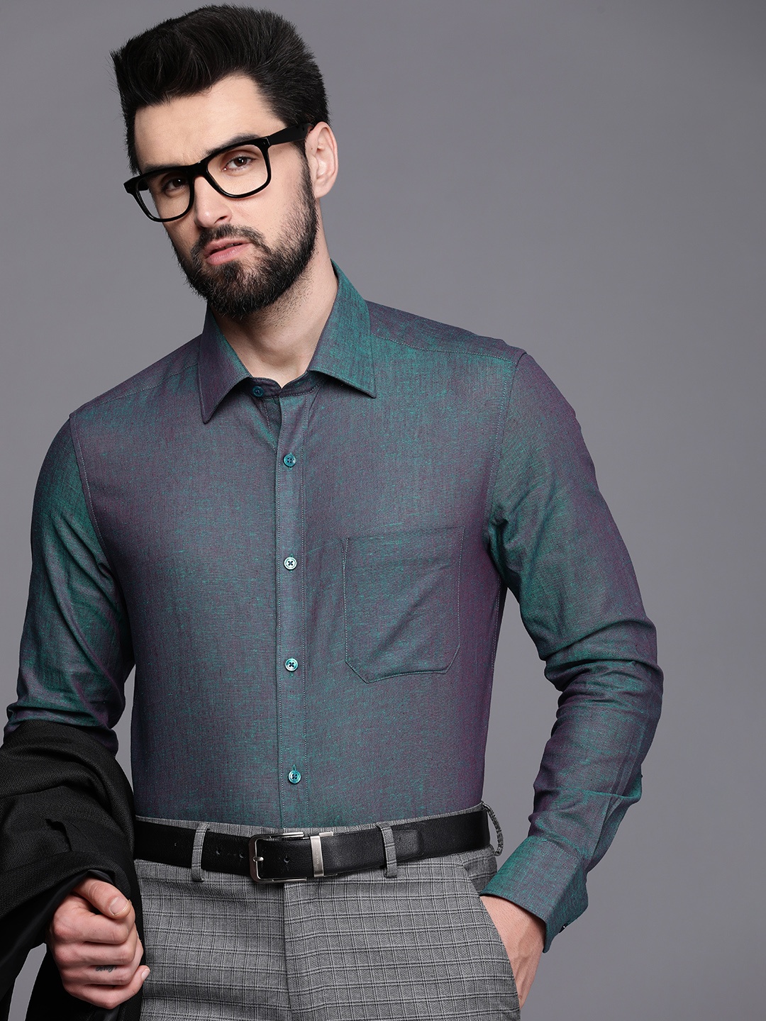 

Louis Philippe Regular-Fit Formal Shirt, Teal