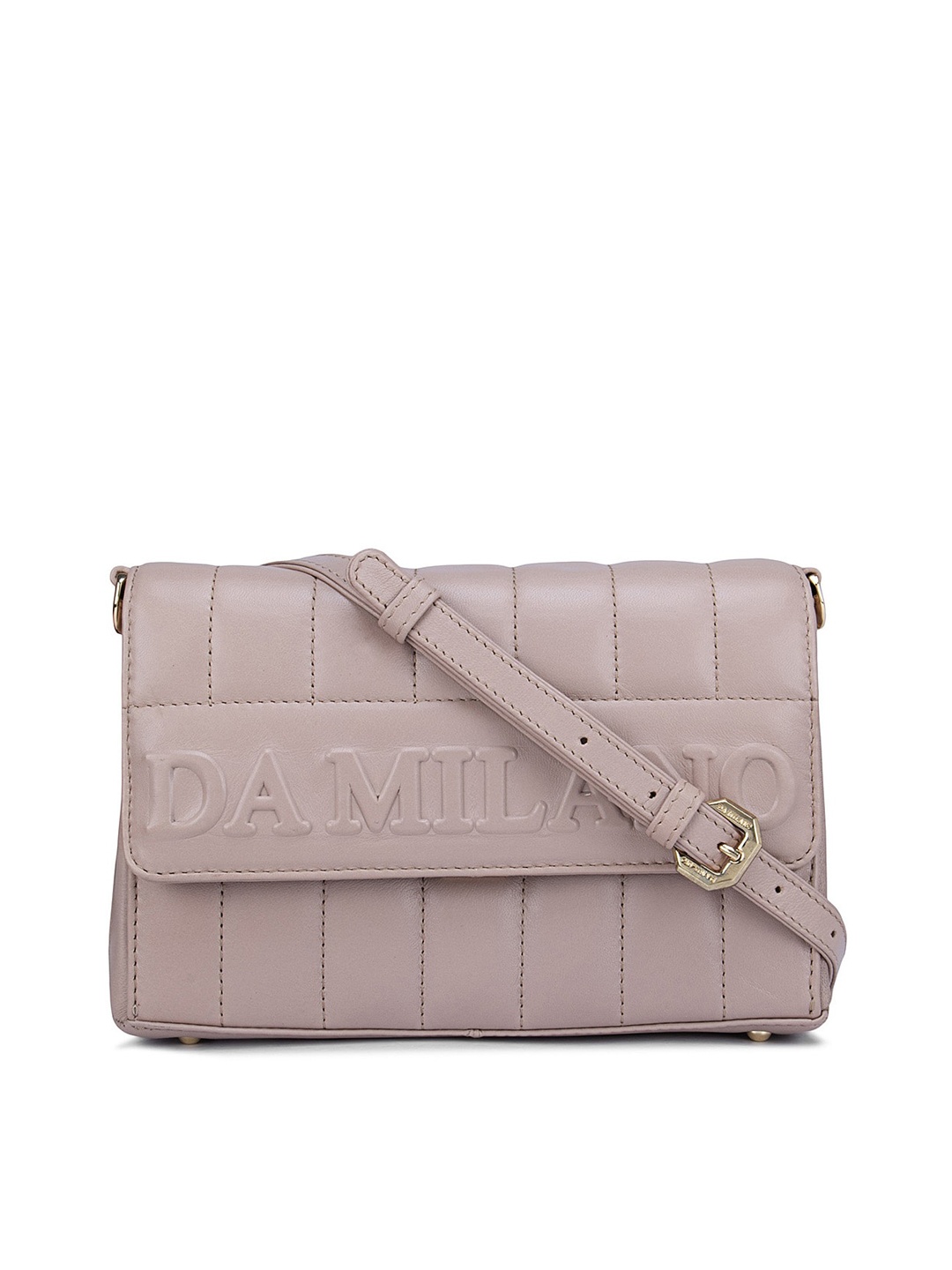 

Da Milano Textured Leather Sling Bag Handbags, Mauve