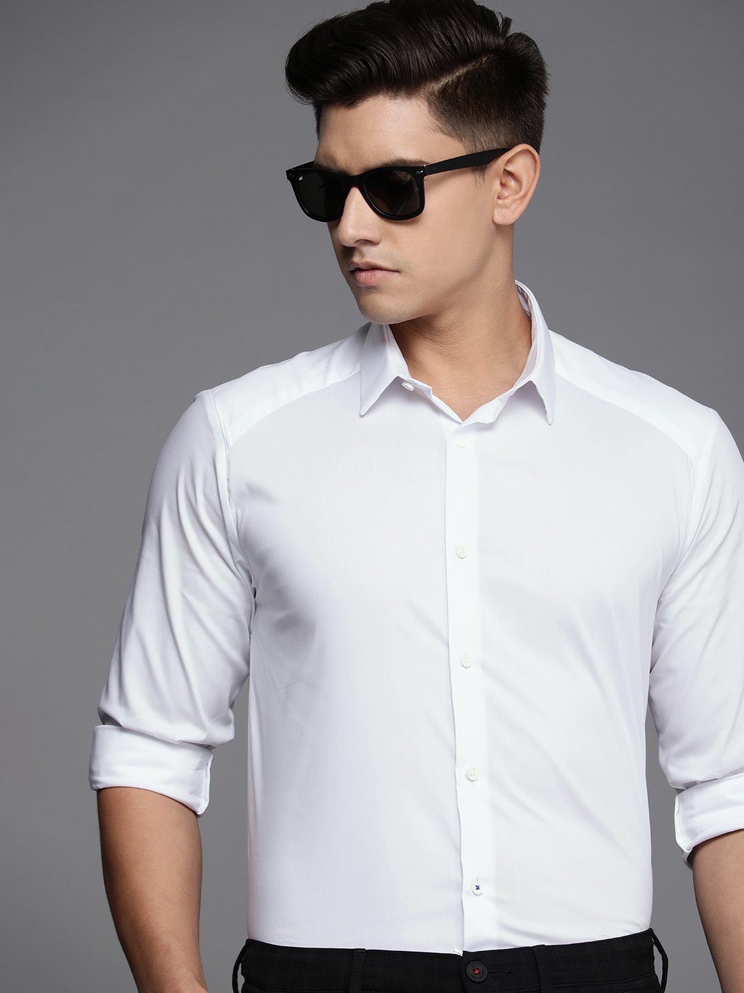 

Louis Philippe Ath.Work Men Super Slim Fit Casual Shirt, White