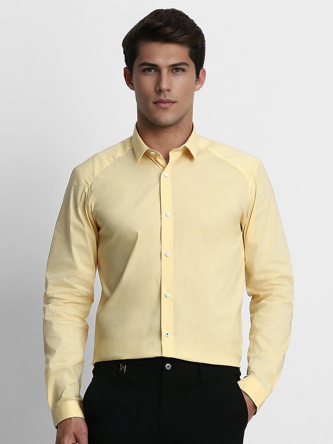 

Louis Philippe Ath.Work Men Super Slim Fit Casual Shirt, Yellow