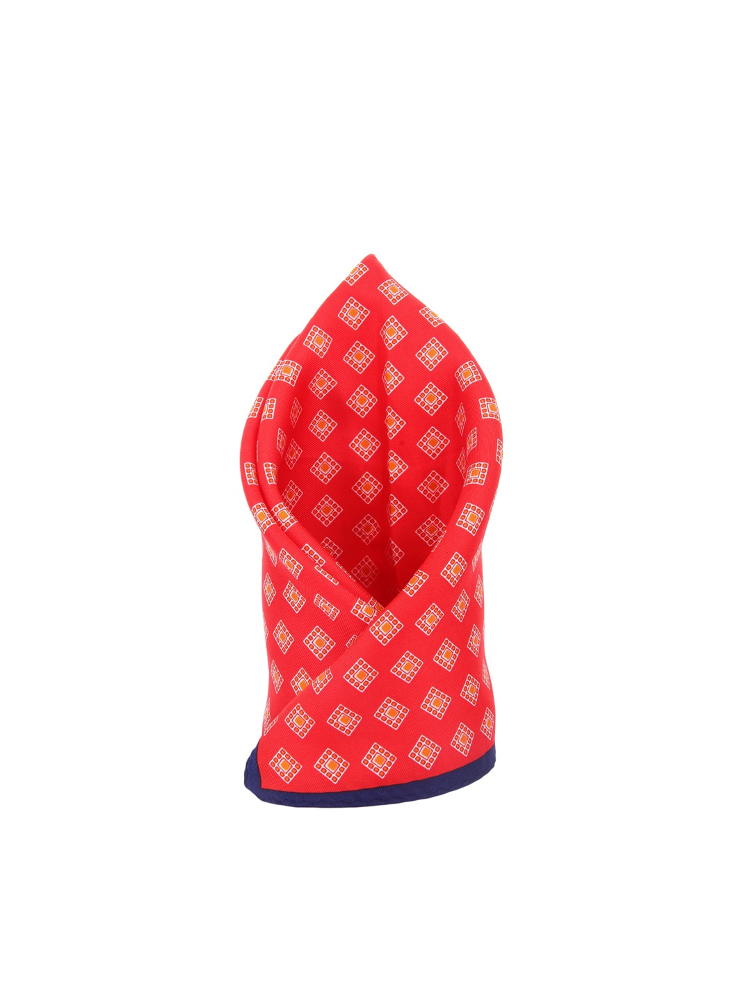 

Alvaro Castagnino Men Coral Red Printed Pocket Square