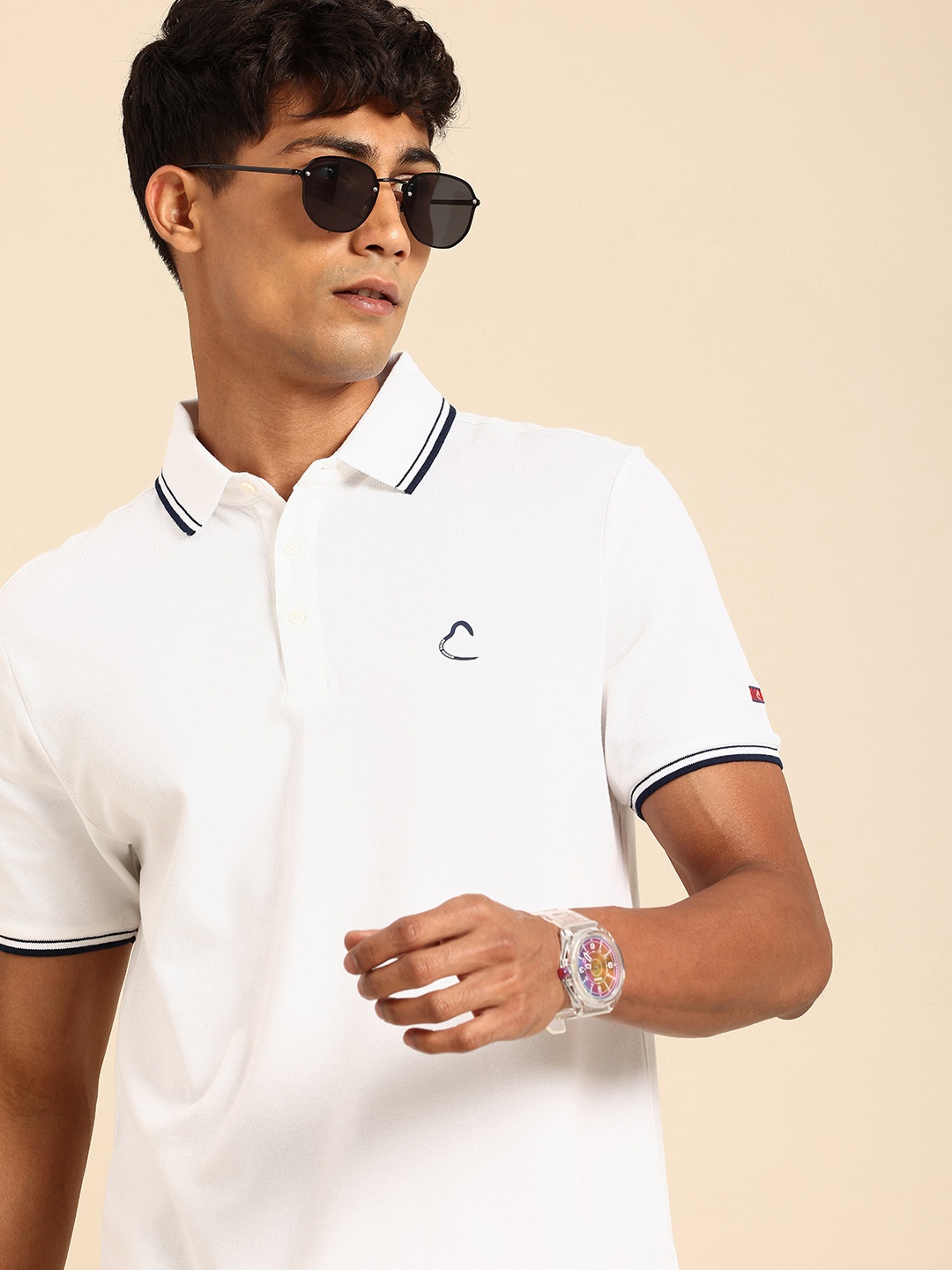 

Being Human Polo Collar T-shirt, White