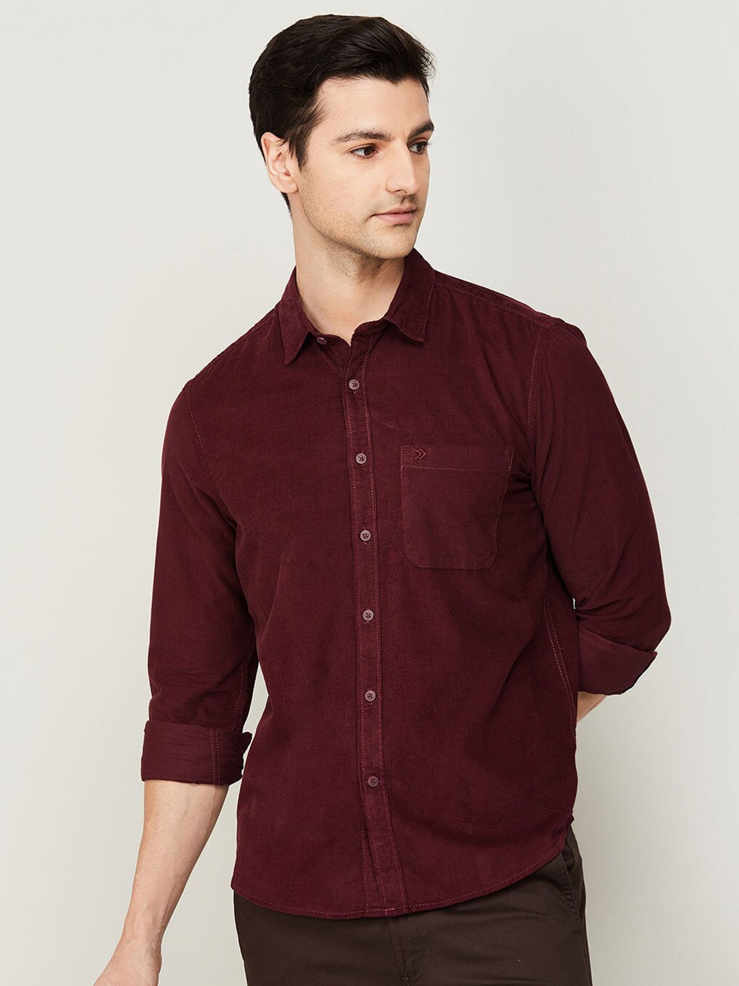 

CODE by Lifestyle Men Red Cotton Casual Shirt