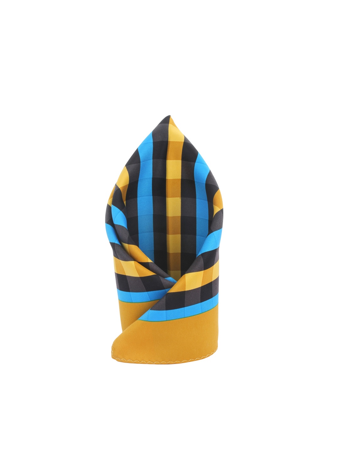

Alvaro Castagnino Men Multicoloured Checked Pocket Square, Multi