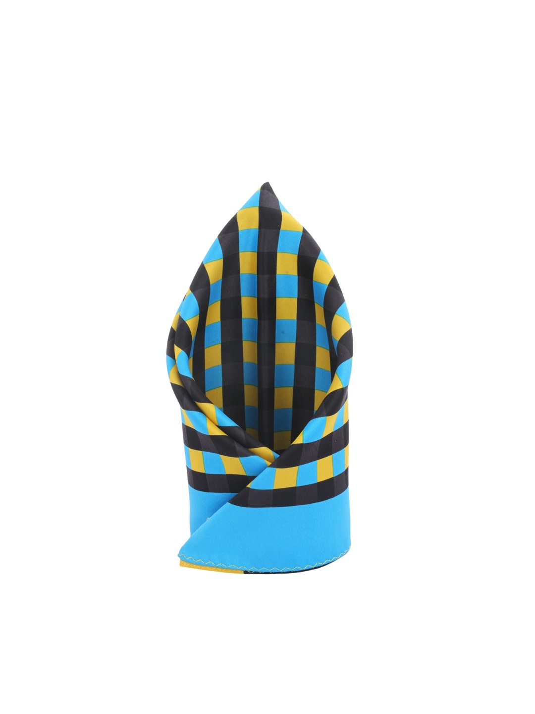 

Alvaro Castagnino Men Multicoloured Checked Pocket Square, Multi