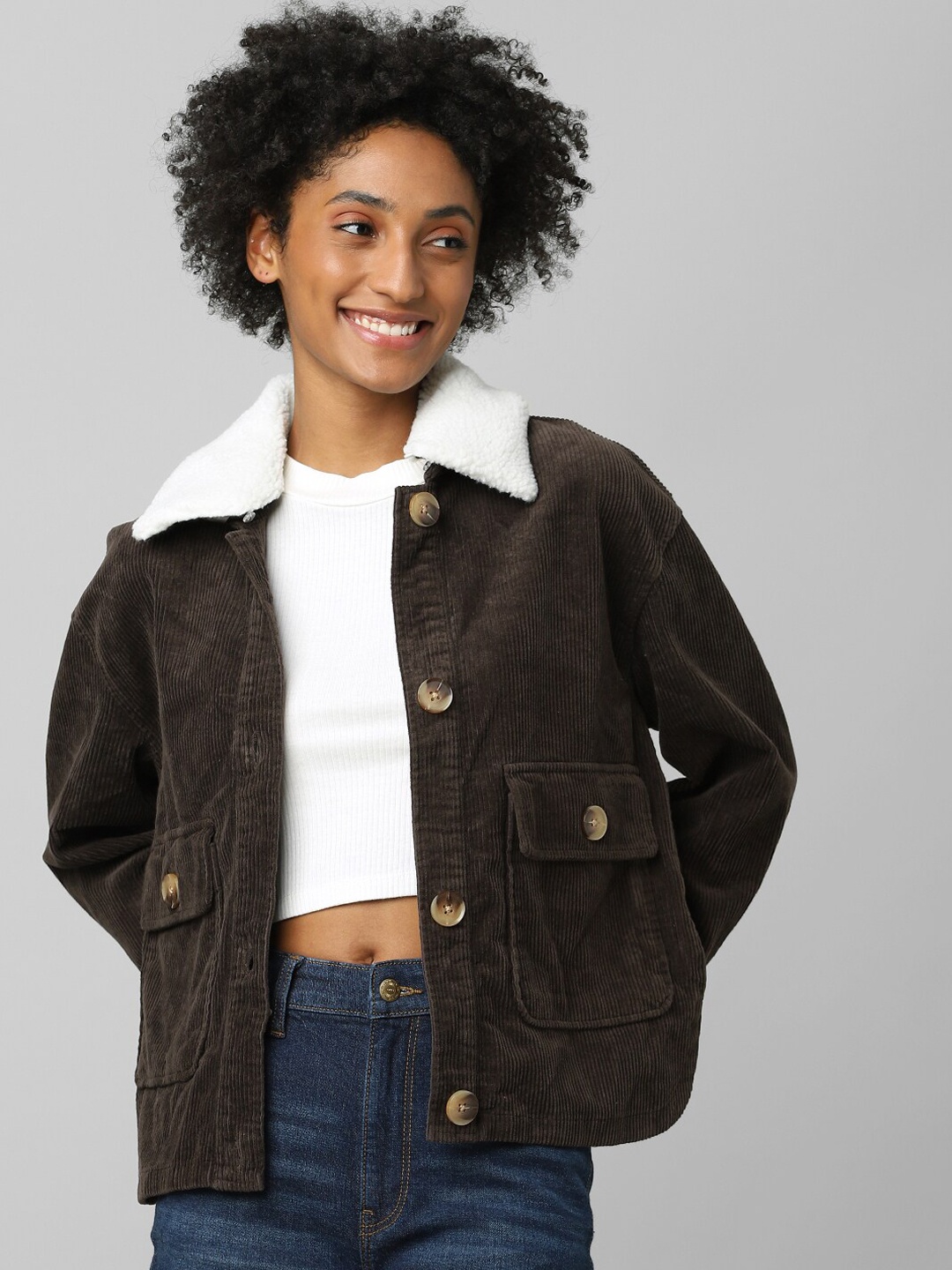 

ONLY Women Brown Longline Tailored Jacket