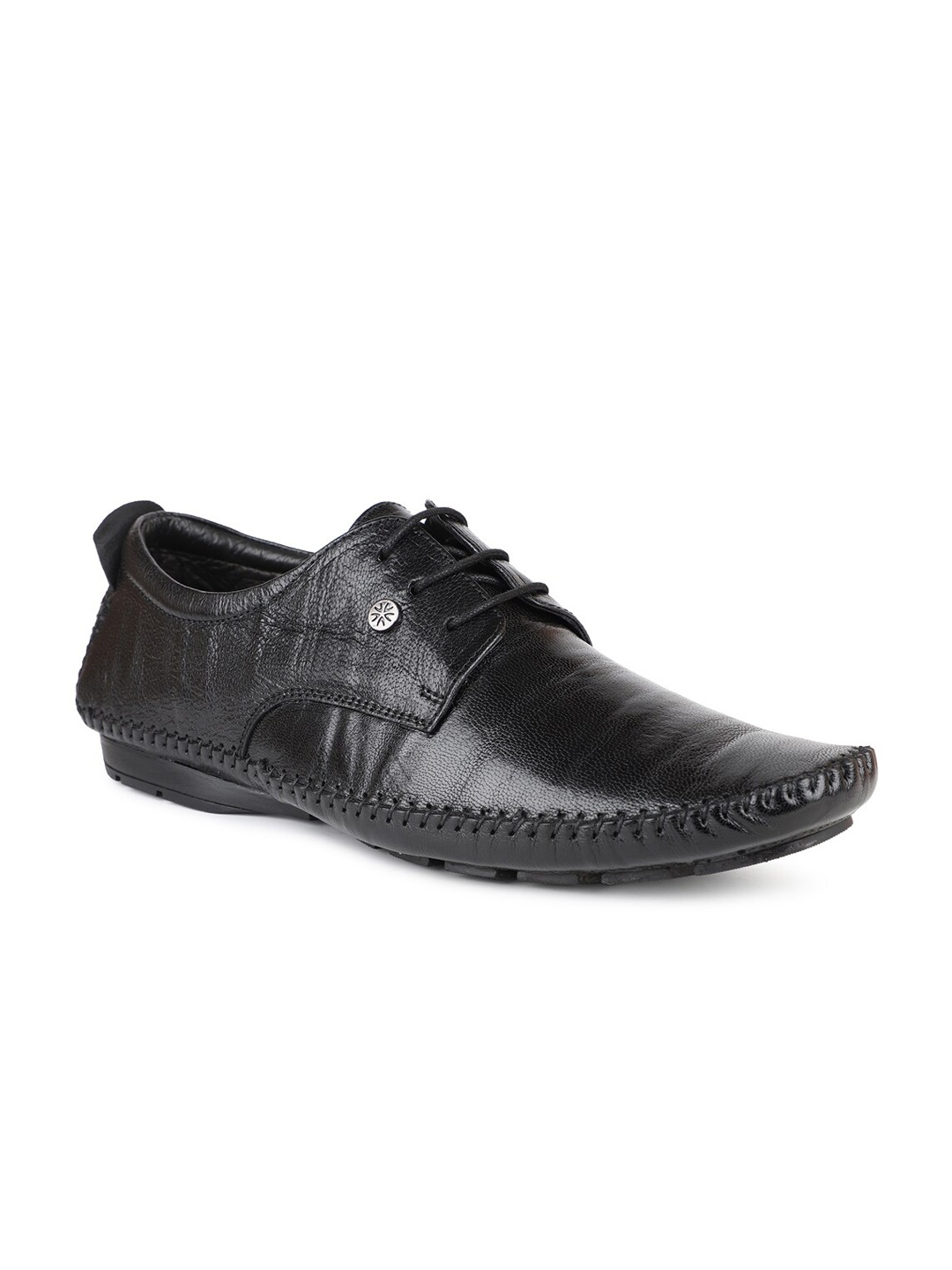 

PRIVO by Inc.5 Men Black Leather Derbys