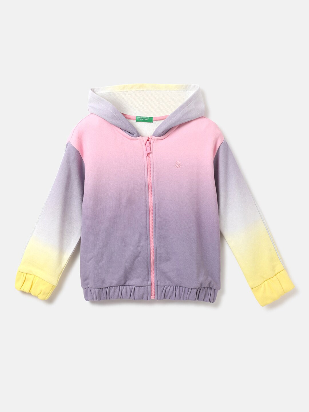 

United Colors of Benetton Girls Pink Hooded Sweatshirt