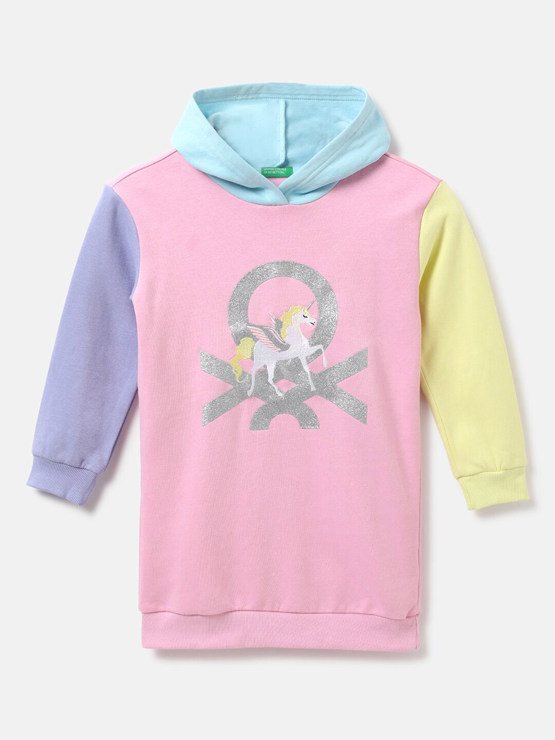 

United Colors of Benetton Girls Pink Printed Sweatshirt