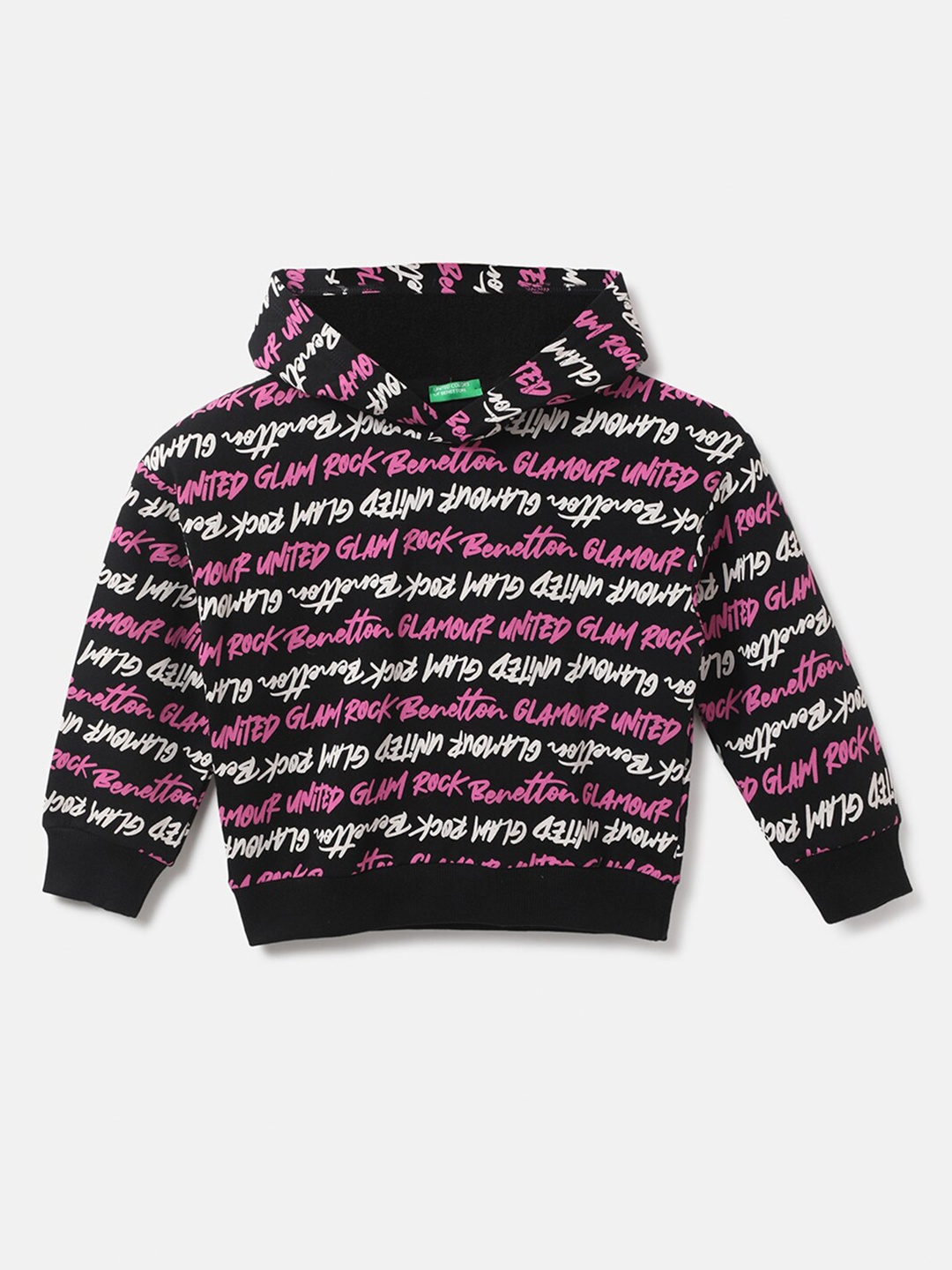 

United Colors of Benetton Girls Black Printed Sweatshirt