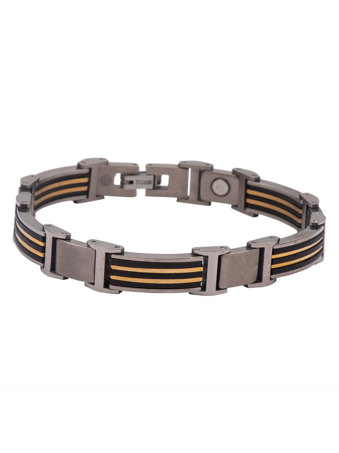 

The Tie Hub Men Gold-Toned & Black Wraparound Bracelet