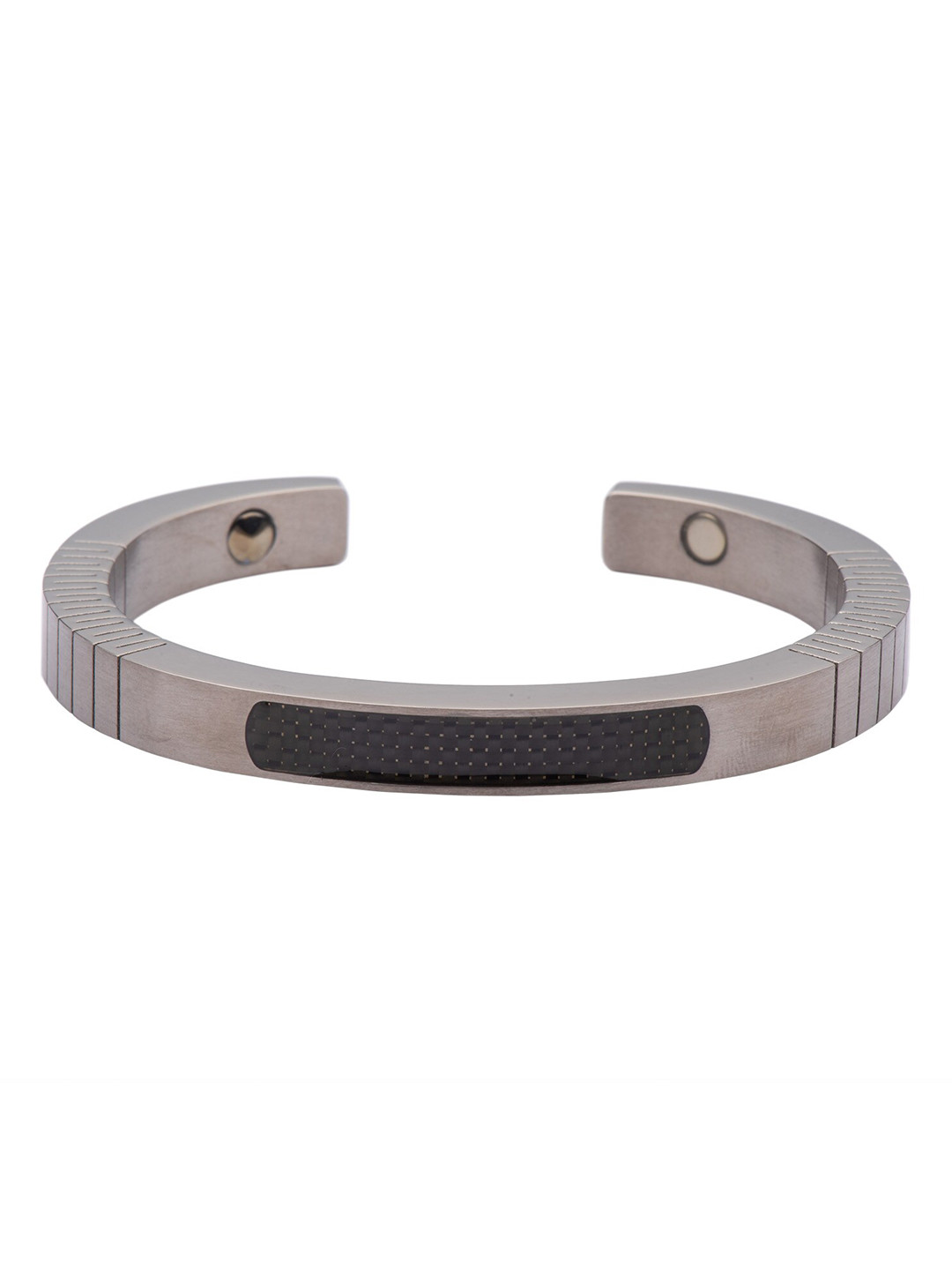 

The Tie Hub Men Silver-Toned Cuff Bracelet