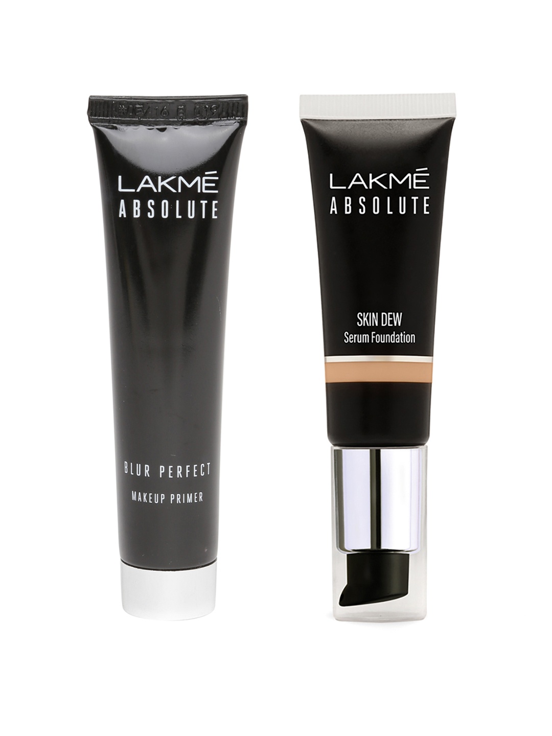 

Lakme Blur Perfect Makeup Primer 30g - Ivory & Skin Dew Serum Foundation 30g - WarmBeige, Beige