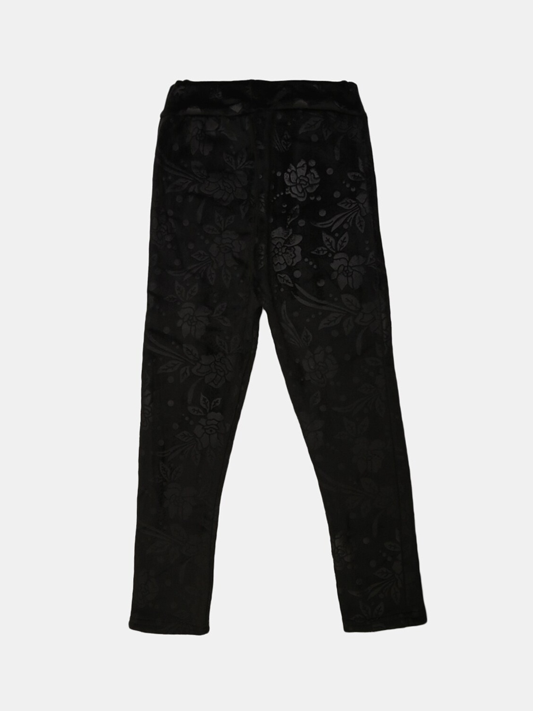 

V-Mart Girls Black Printed Ankle Length Cotton Leggings