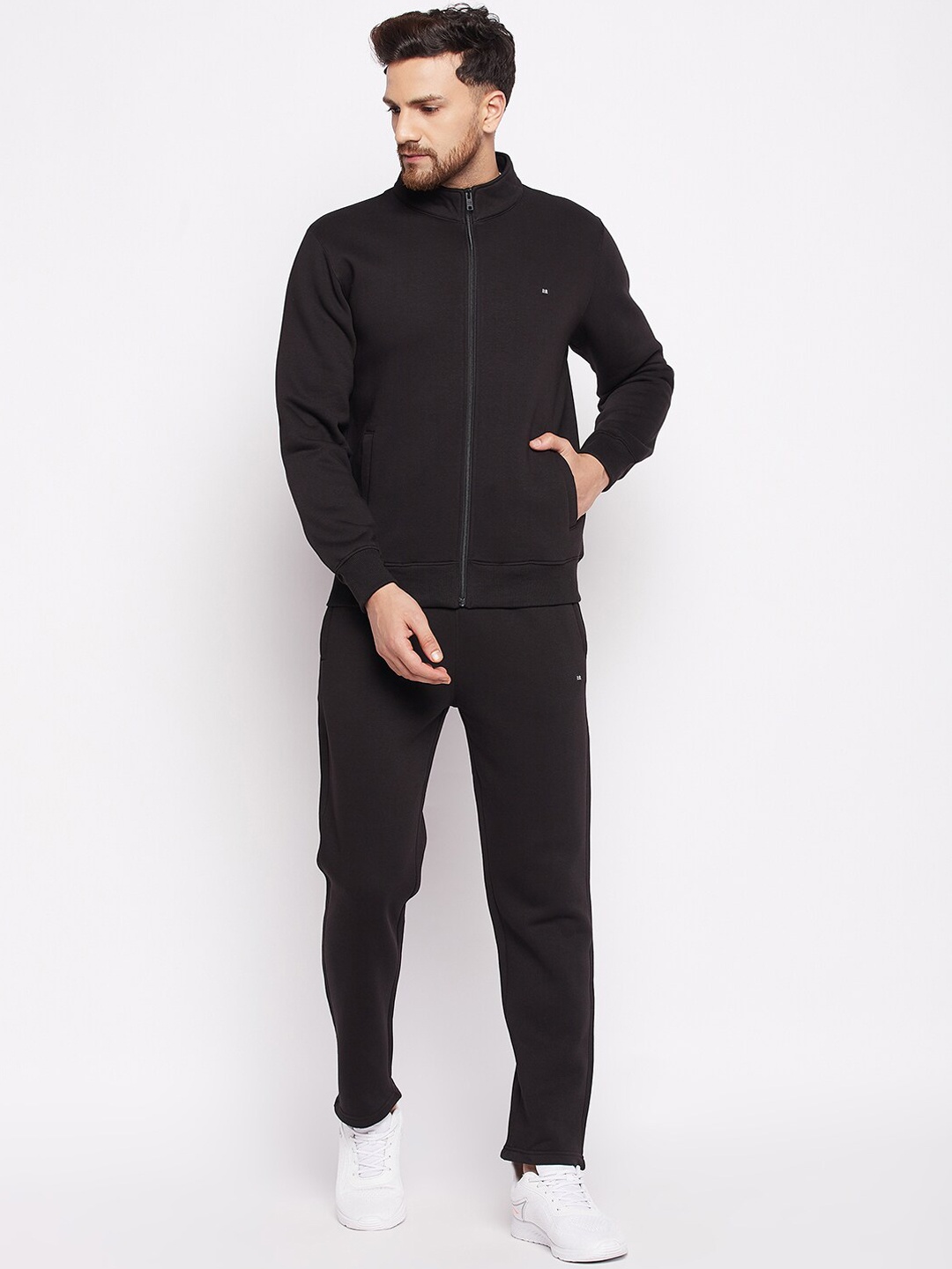 

Okane Men Black Solid Tracksuit