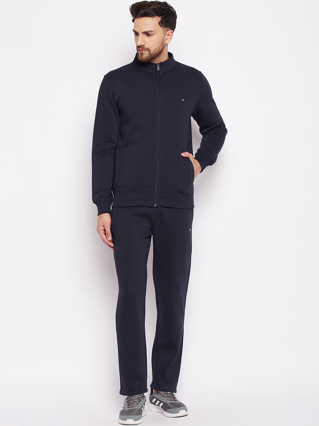 

Okane Men Navy Blue Solid Tracksuits