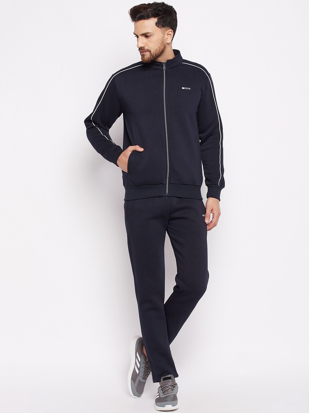 

Okane Men Navy Blue Solid Tracksuits