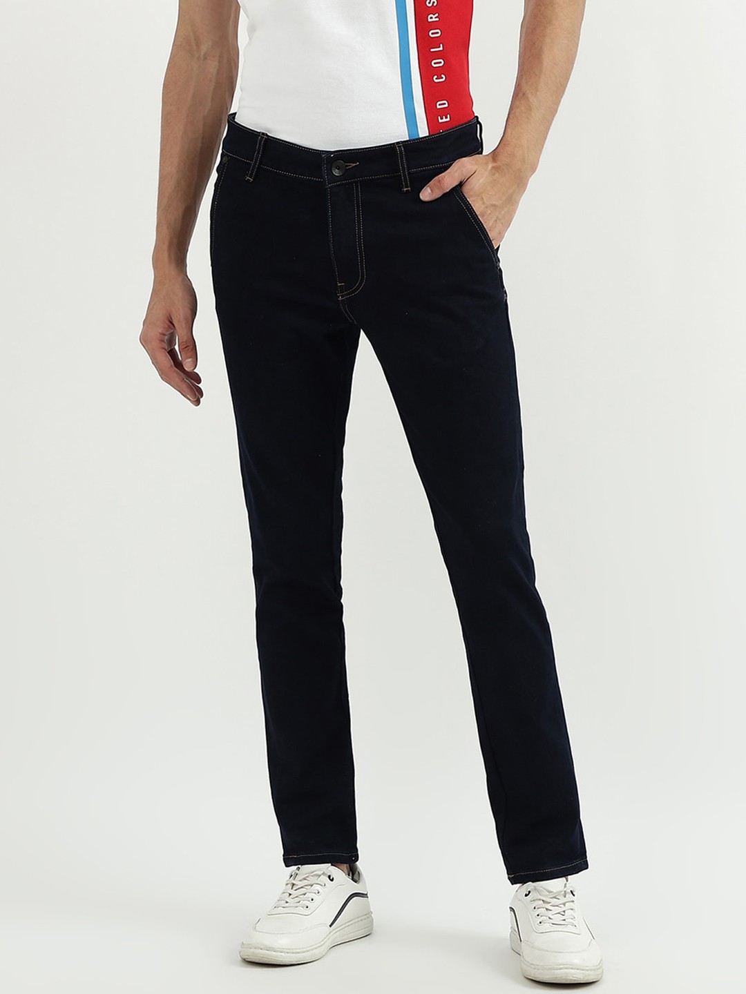 

United Colors of Benetton Men Black Skinny Fit Jeans