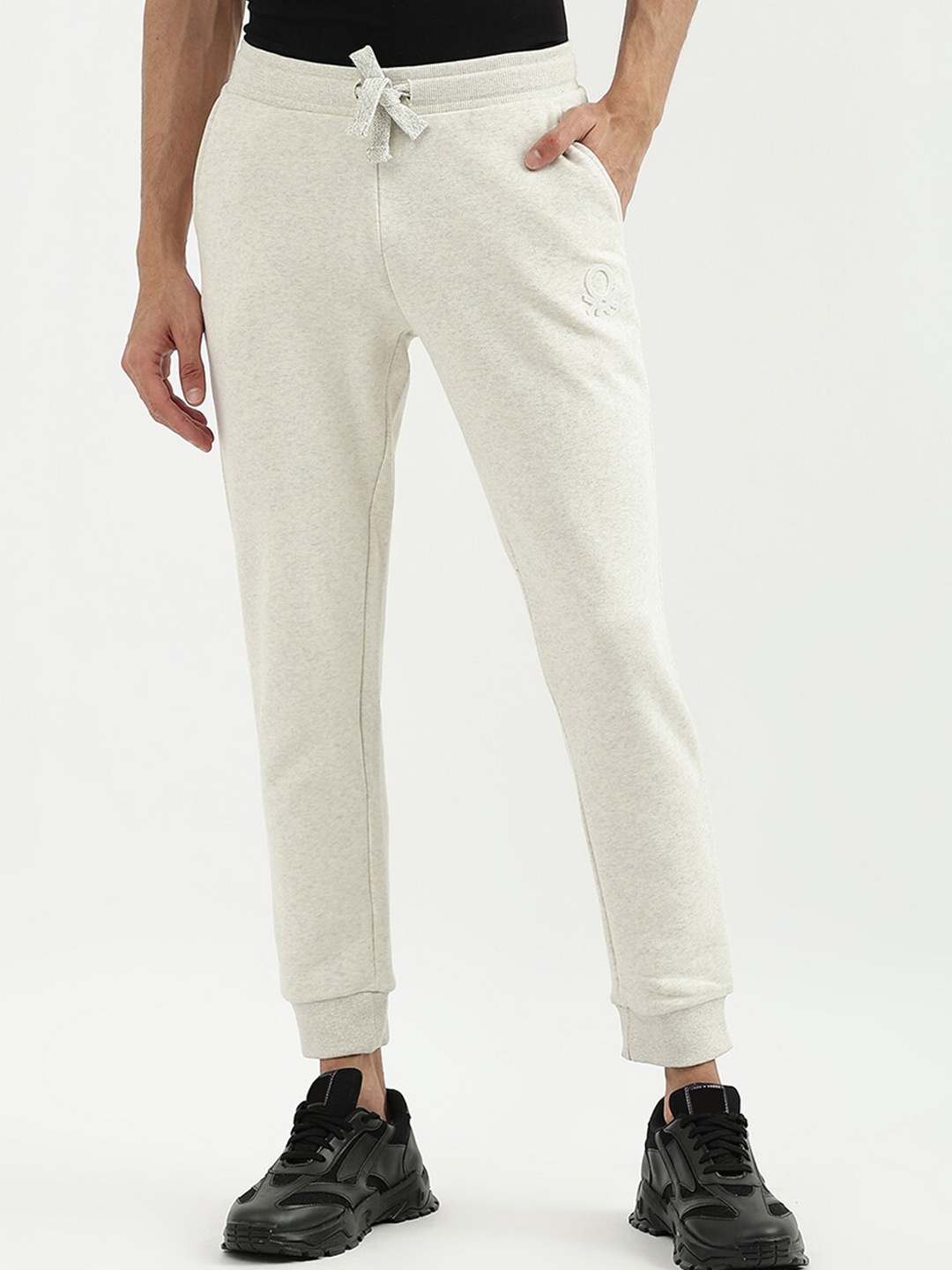 

United Colors of Benetton Men Grey Solid Joggers