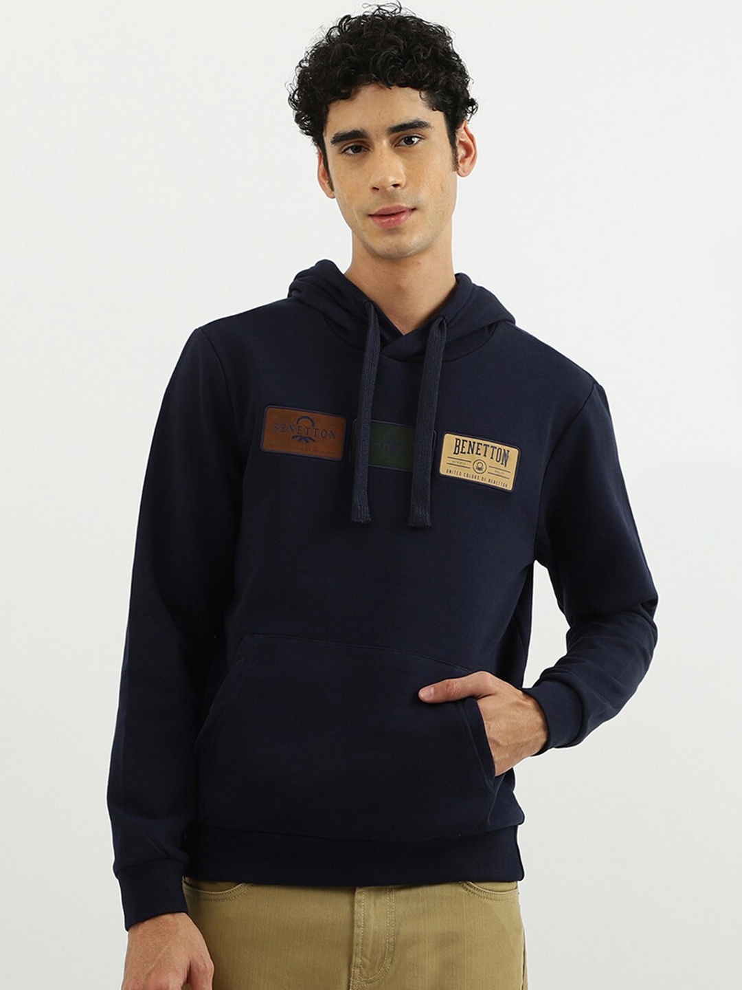 

United Colors of Benetton Men Blue Printed Sweatshirt