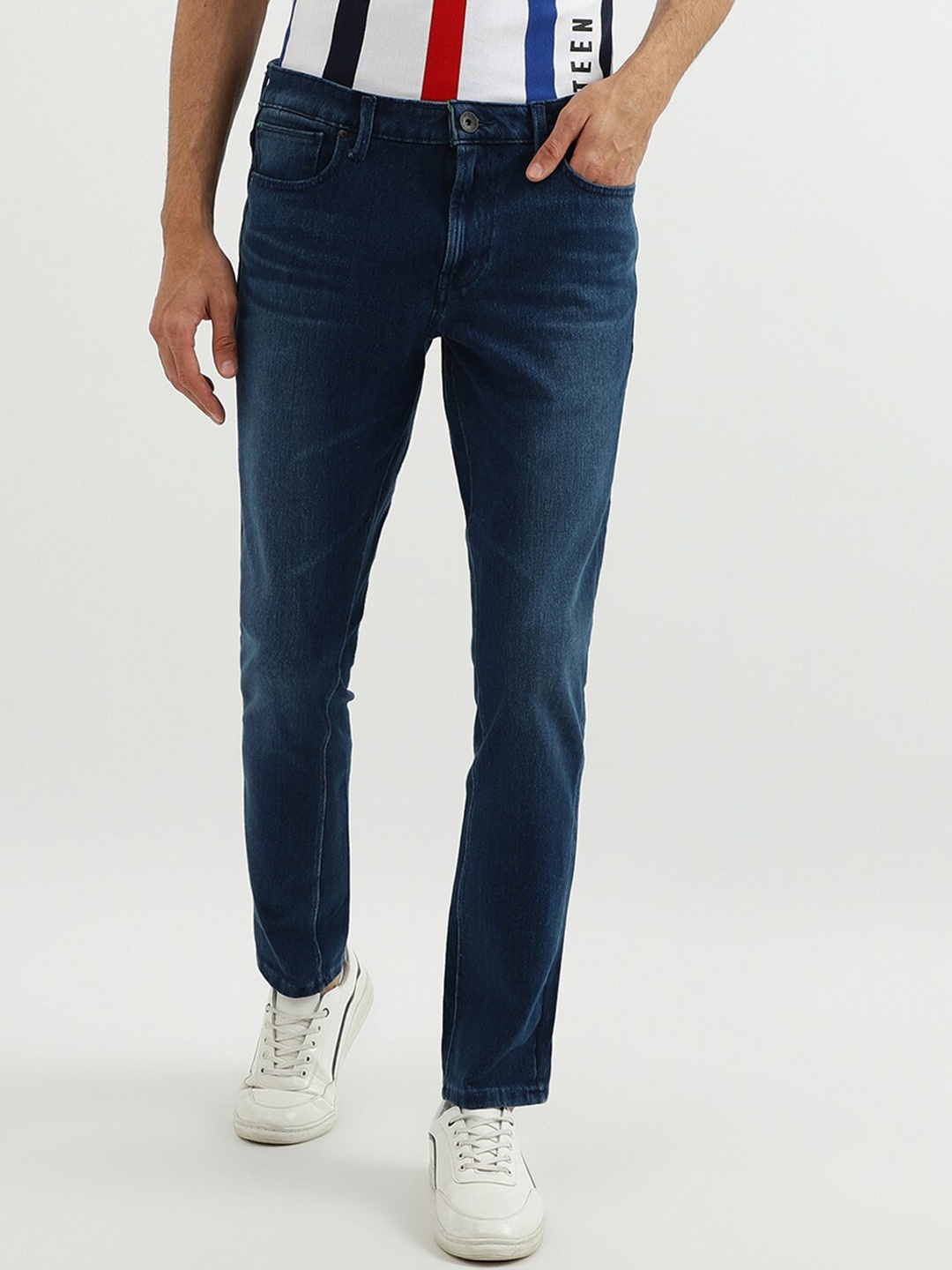 

United Colors of Benetton Men Blue Skinny Fit Light Fade Jeans