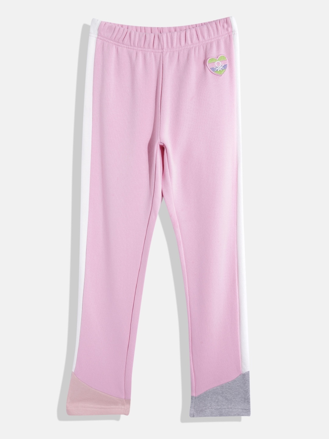 

United Colors of Benetton Girls Applique Detail Track Pants, Pink
