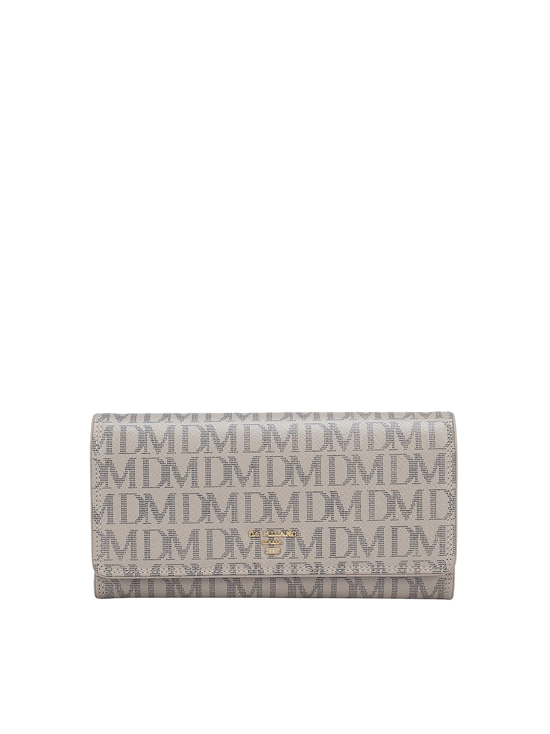 

Da Milano Women Beige Typography Printed Leather Two Fold Wallet