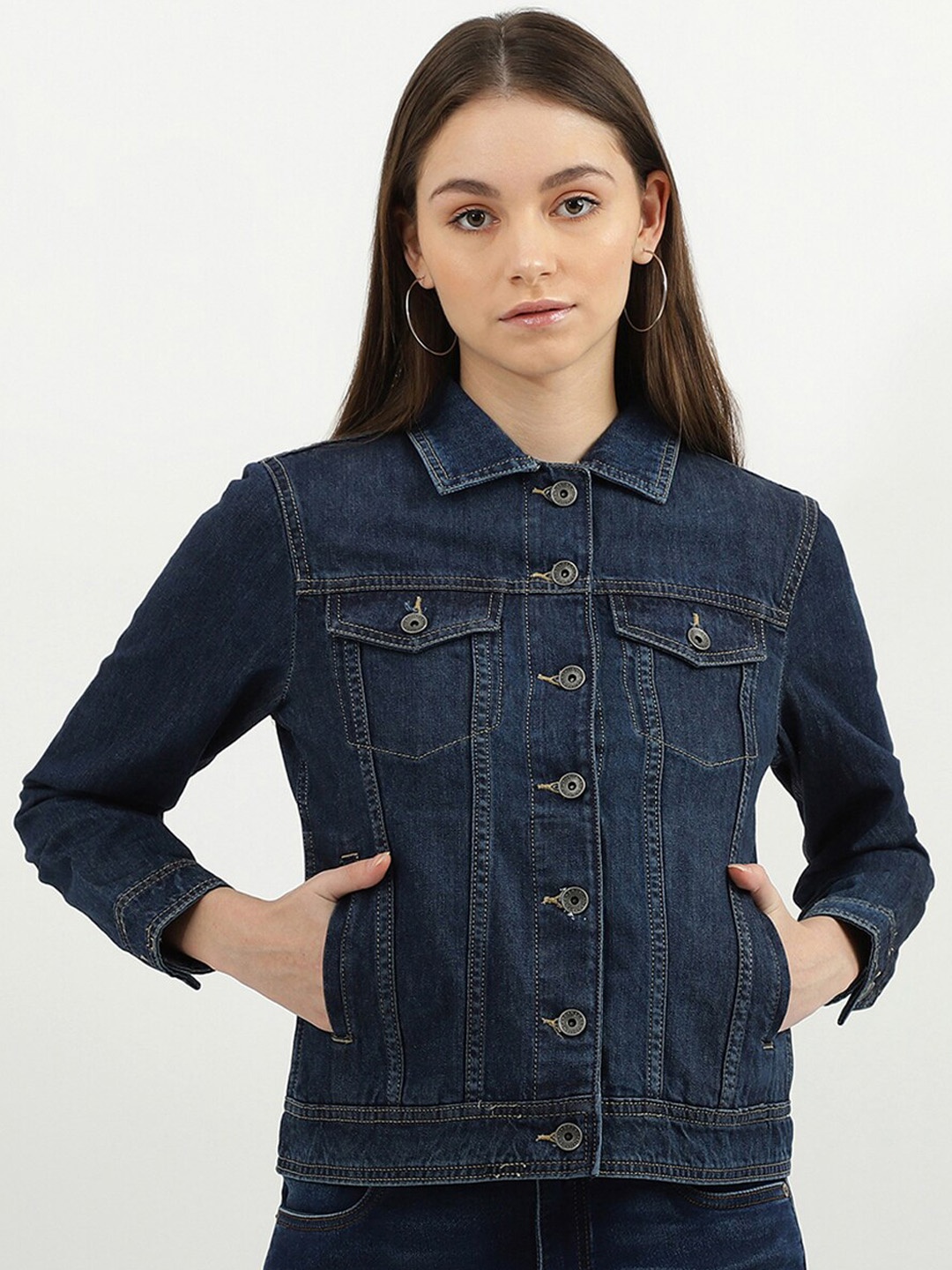 

United Colors of Benetton Women Blue Denim Jacket
