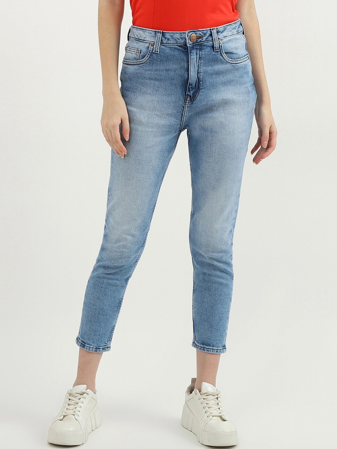 

United Colors of Benetton Women Blue Heavy Fade Jeans