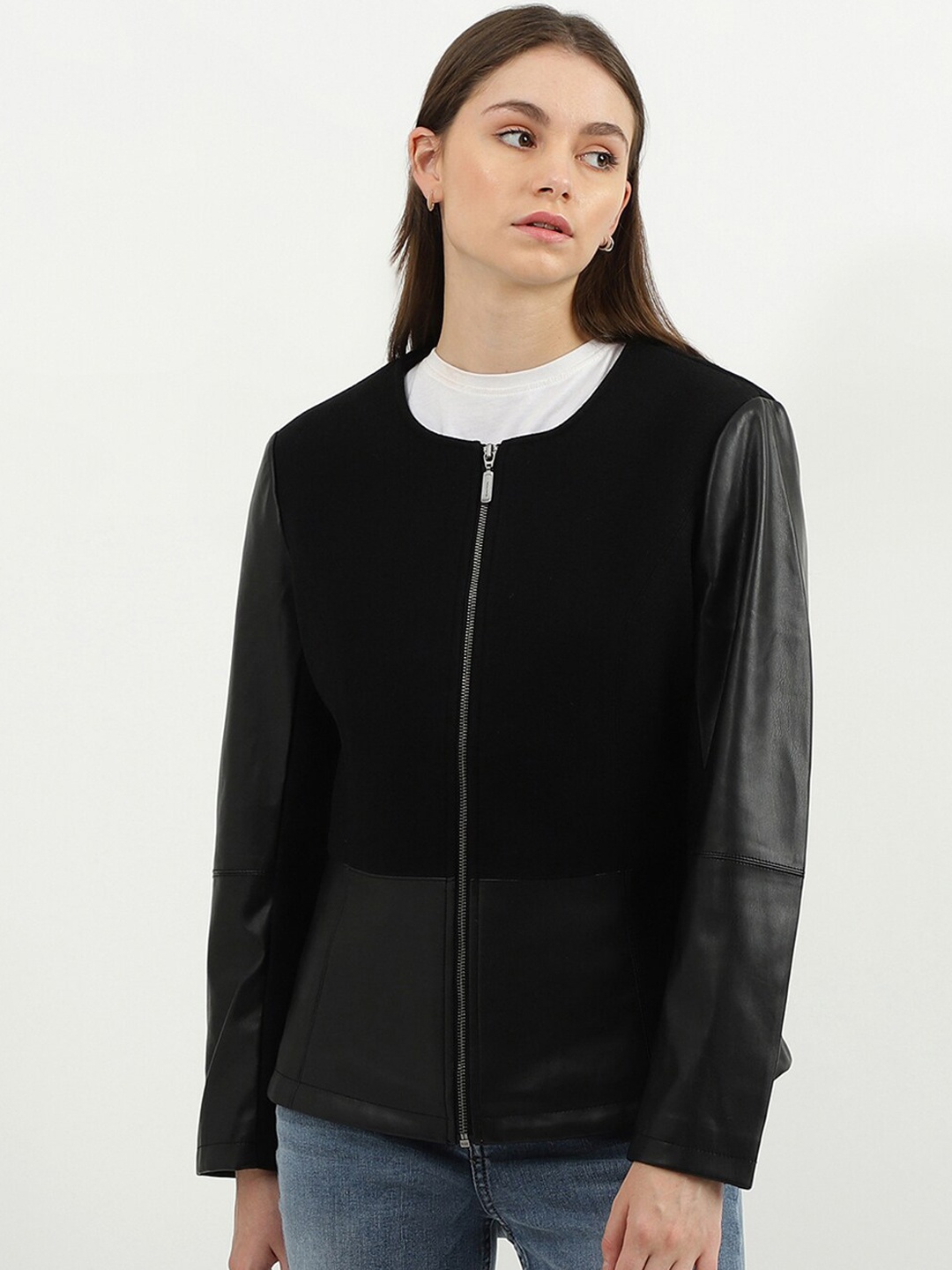 

United Colors of Benetton Women Black Solid Tailored Jacket