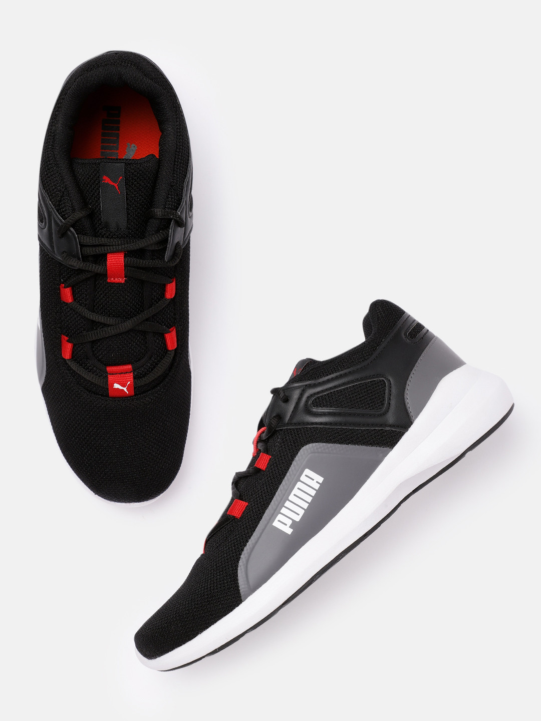 

Puma Men Black Solid Sneakers