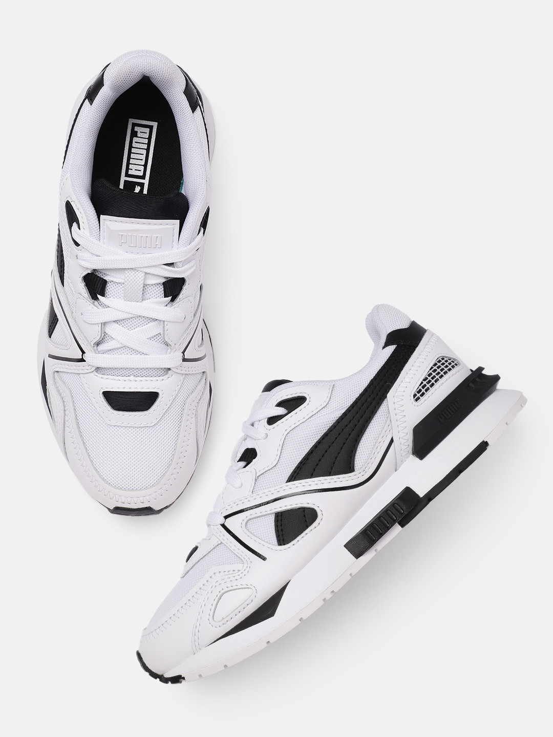 

Puma Unisex White & Black Colourblocked Mirage Mox Core Sneakers