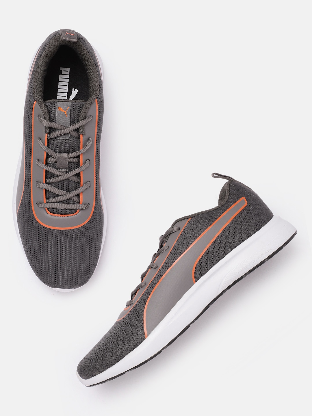 

Puma Men Grey Solid Sneakers
